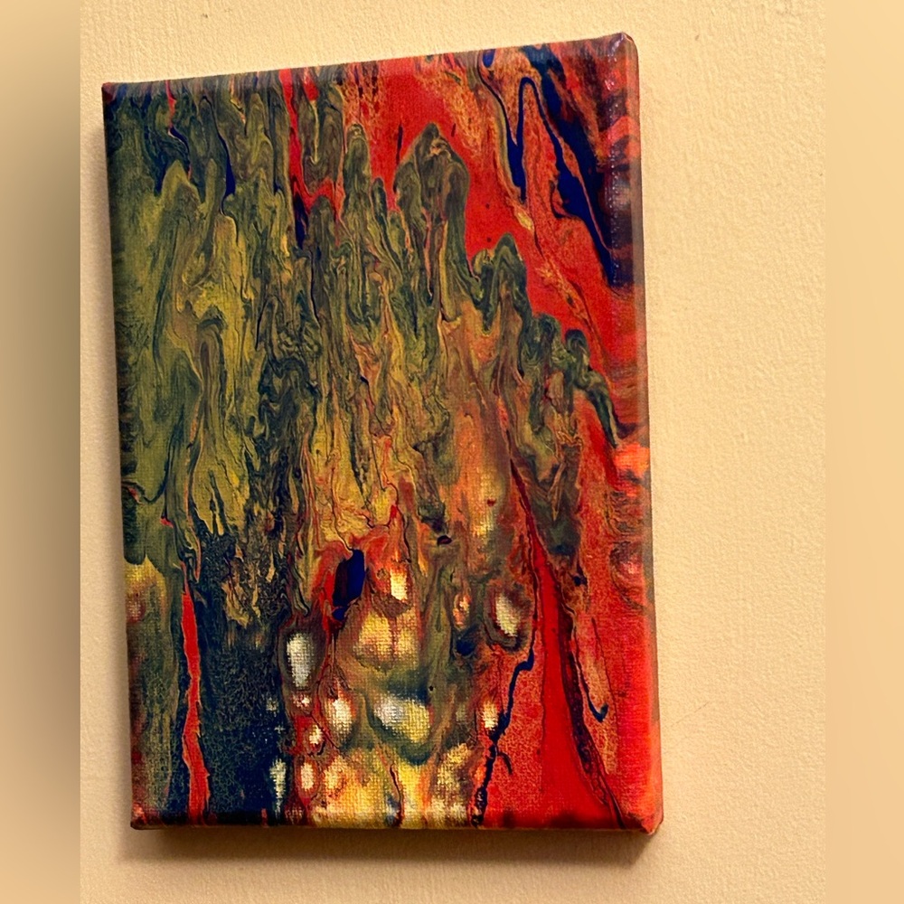 “Autumn Breeze” Original Acrylic  Painting 5x7
